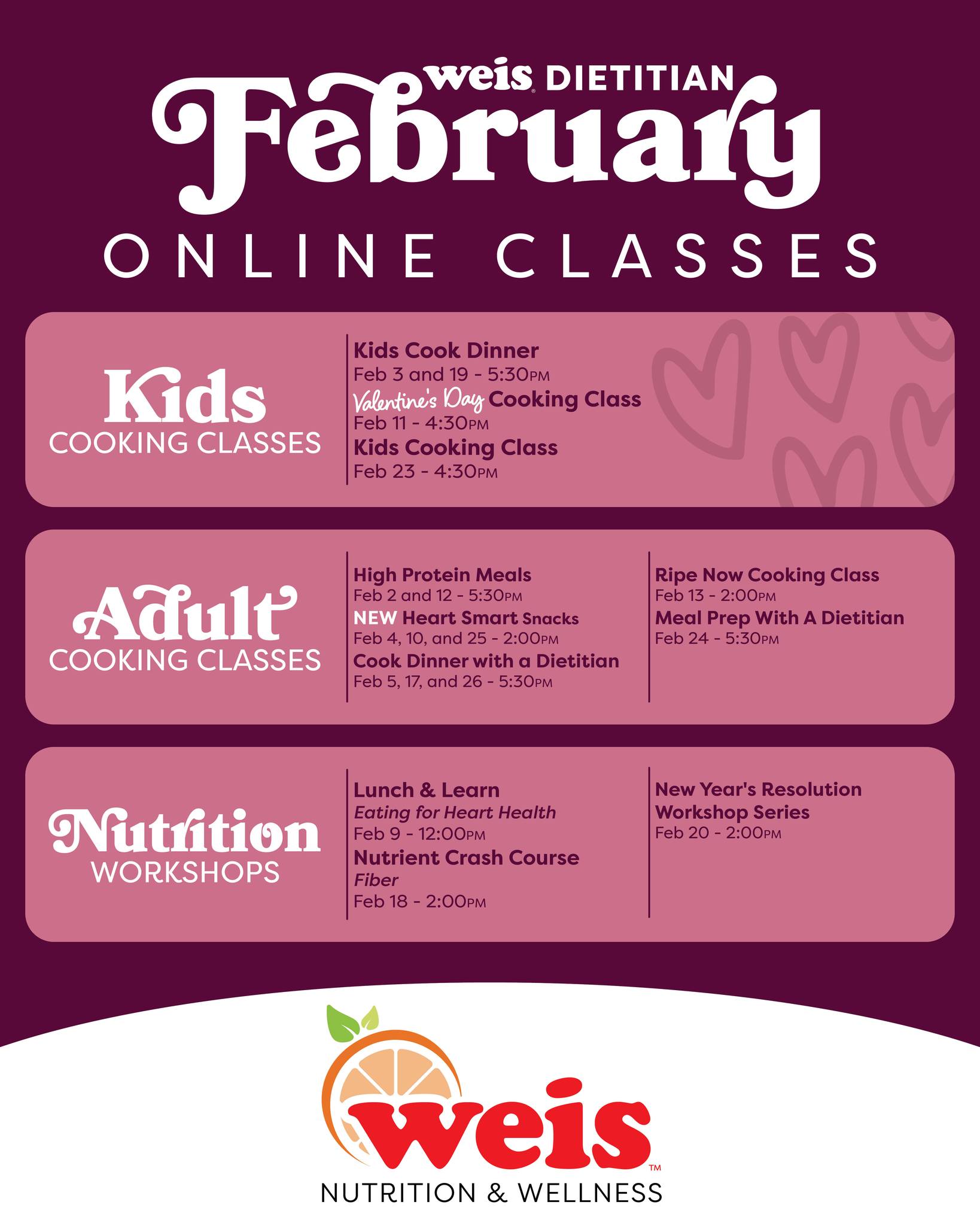 Weis Markets - Join the Weis Dietitians for online cooking... | Facebook