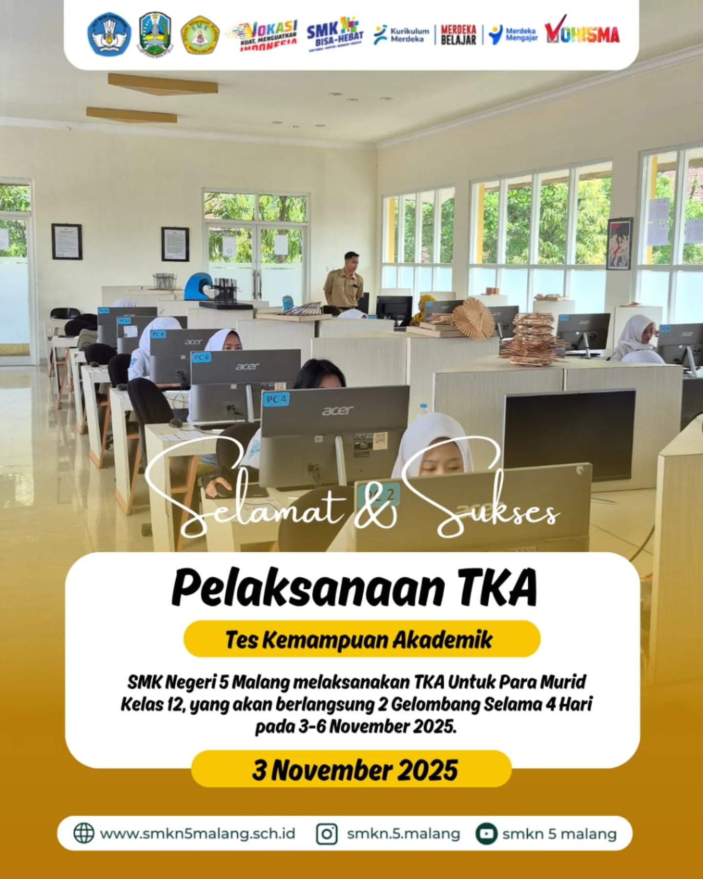 SMKN 5 Malang - 🎓💻 Pelaksanaan Tes Kemampuan Akademik... | Facebook