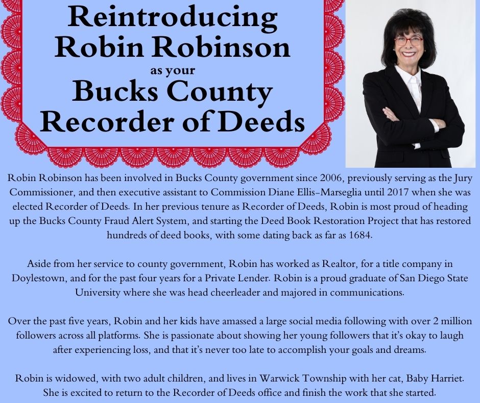 💕 It’s... - Robin Robinson Bucks County Recorder of Deeds | Facebook