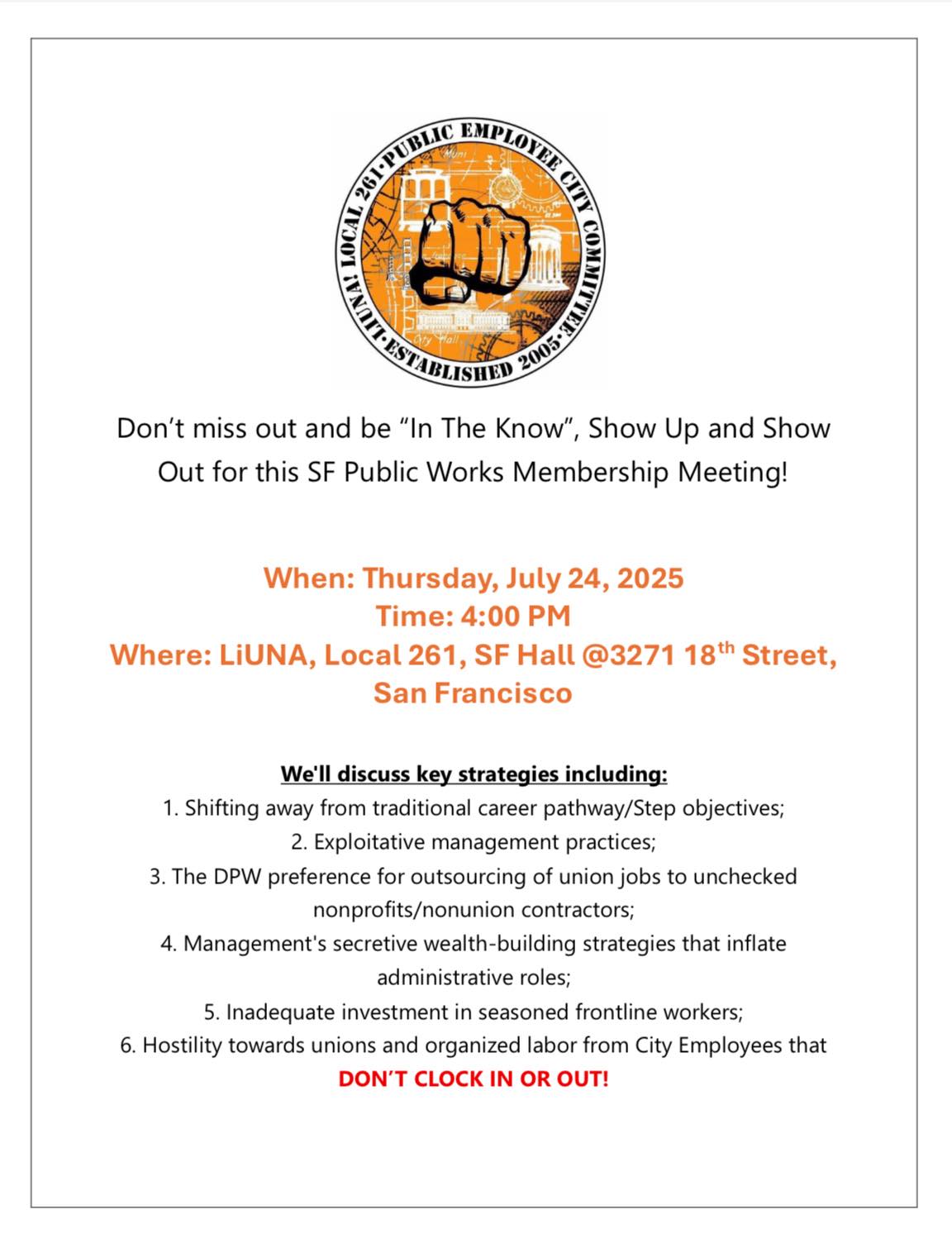 Laborers Local 261 Public Employee Committee | San Francisco CA