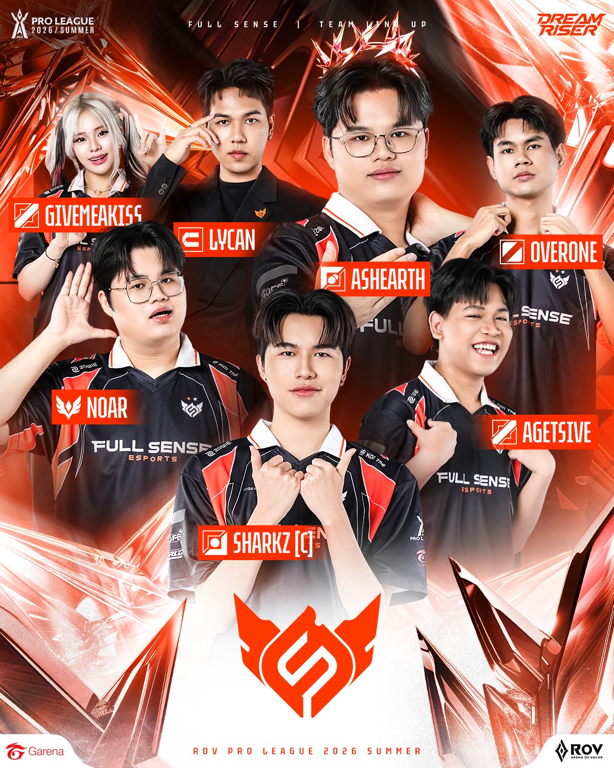 เปิดตัวไลน์อัปทีมไฟส้ม ️‍🔥Full... - Garena RoV Tournament | Facebook