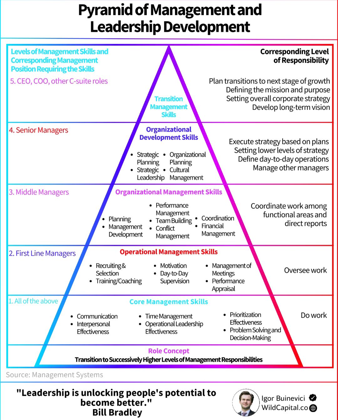 HR - Pyramid of management and leadership development #socialmediapost ...