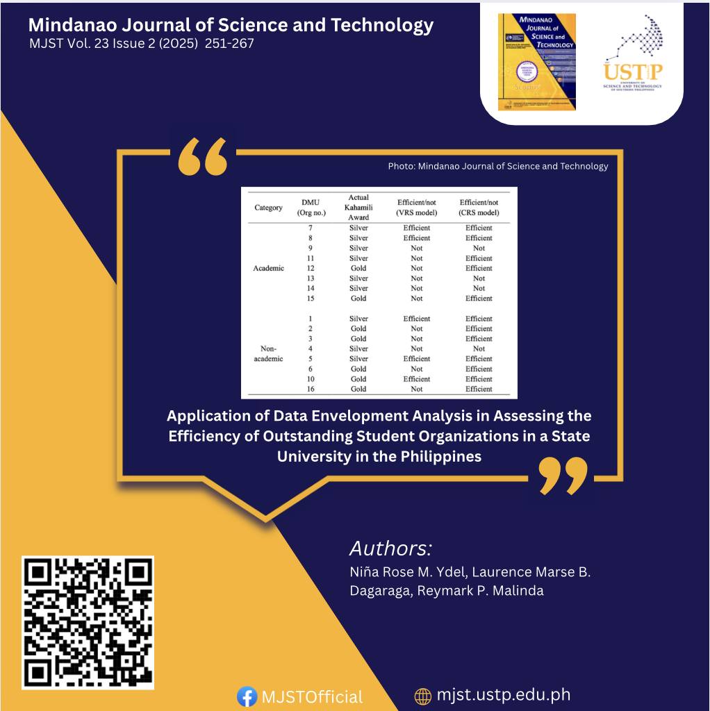 Mindanao Journal of Science and Technology | Cagayan de Oro