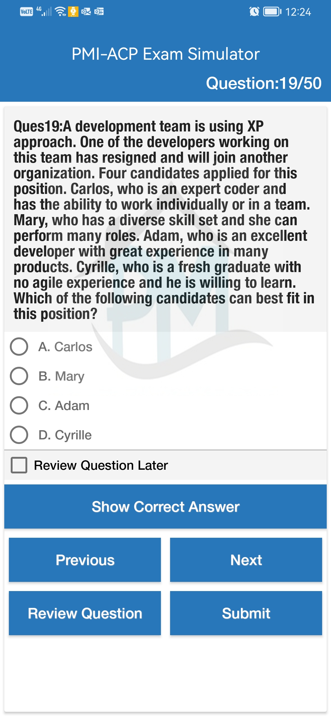 Project - #PMI_ACP Questions Source is PMI-ACP Exam Simulator. It ...