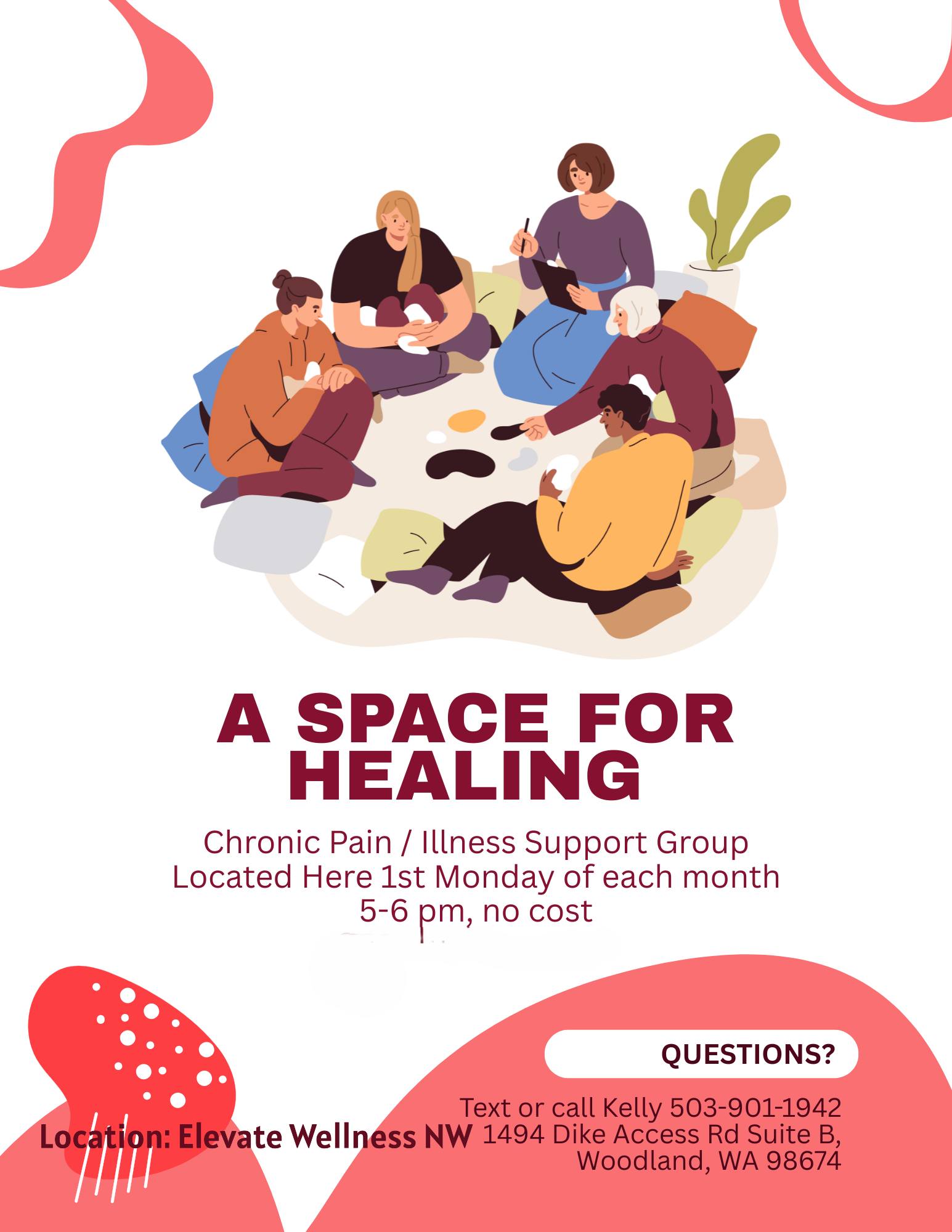 Monthly chronic pain/illness support group