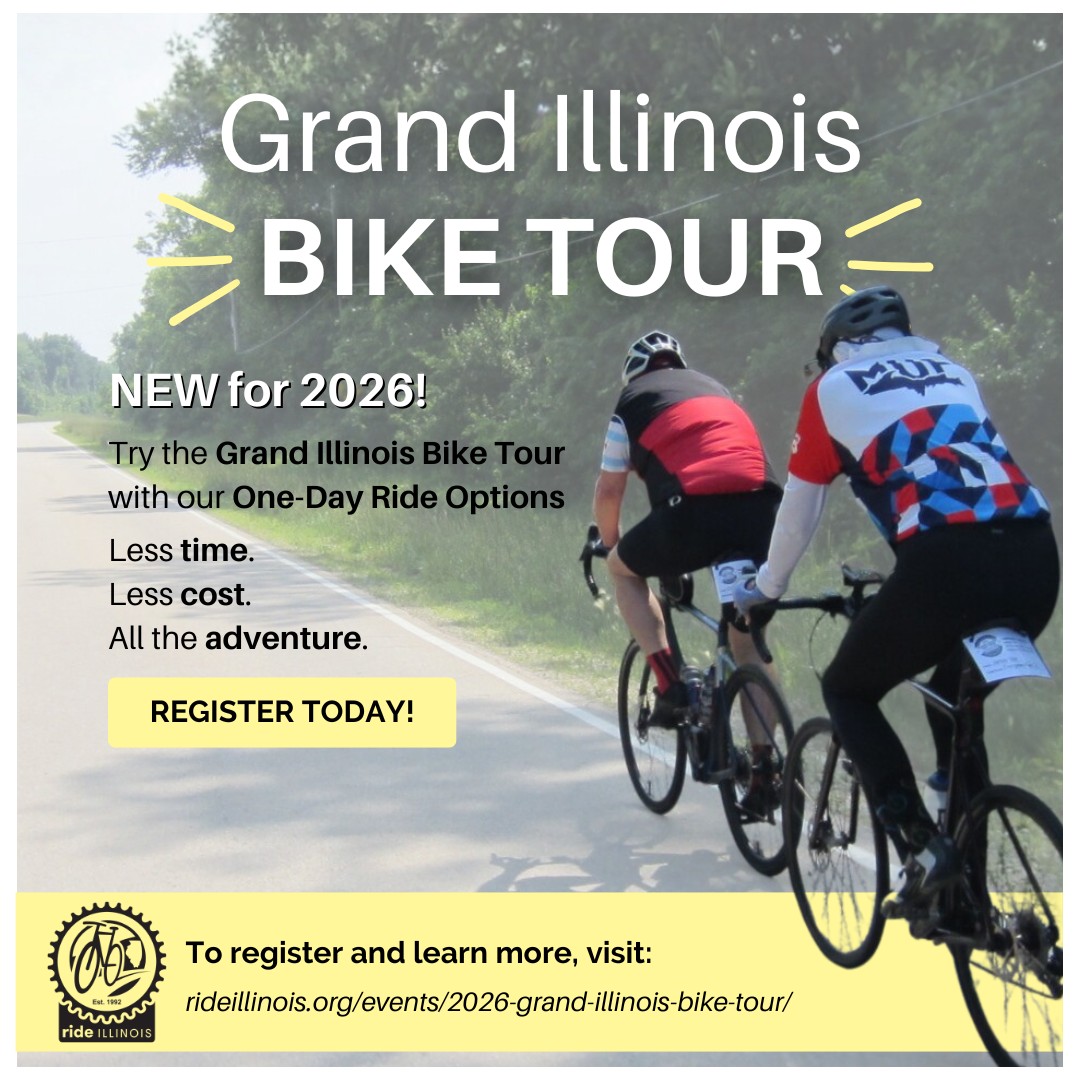 Ride Illinois - The 2026 Grand Illinois Bike Tour returns... | Facebook