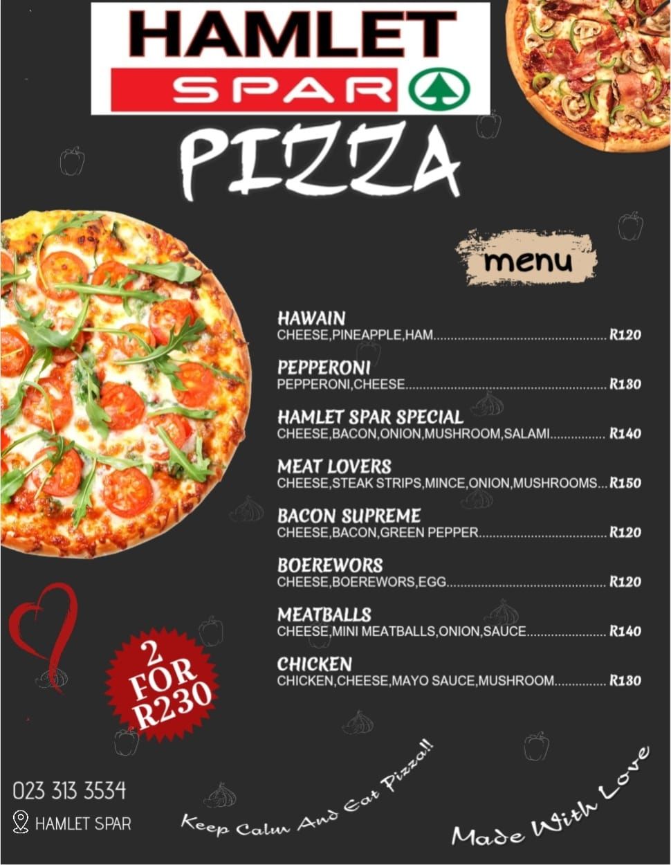 Hamlet - ITS FRIDAY HAMLET SPAR PIZZA HUB STARTING TODAY AT 15:00 ...