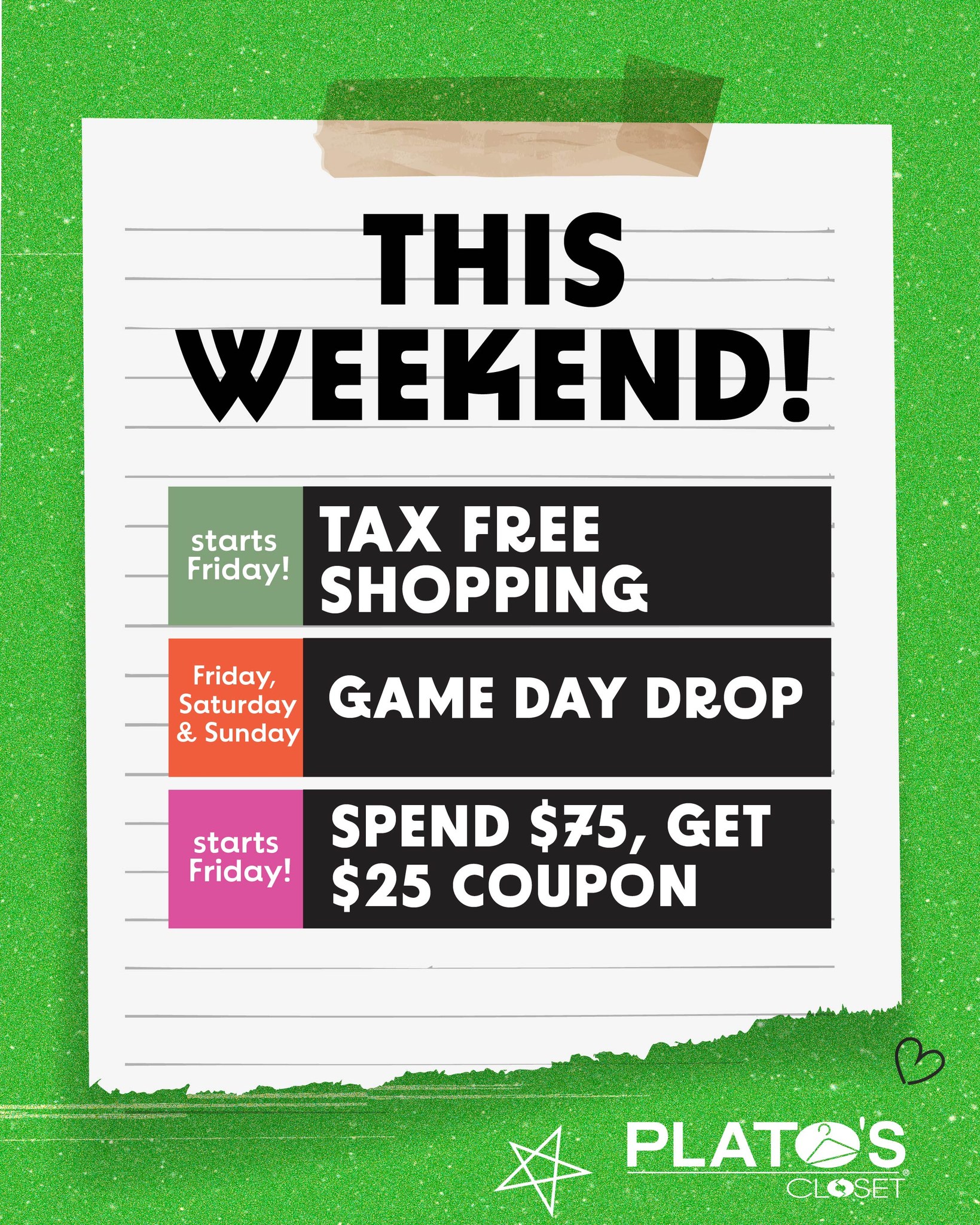 Plato's - 📣 Happening Now! 📣Big weekend of savings & style for your