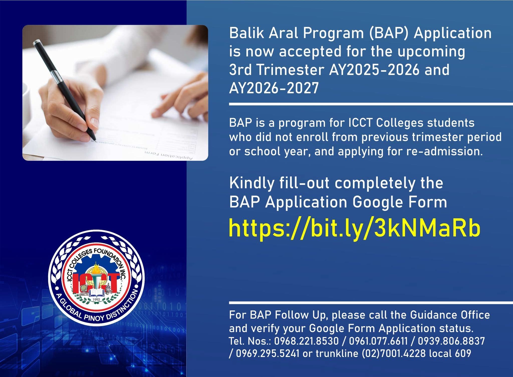 ICCT - ICCT Colleges – Balik-Aral Program (Re-Admissions) Guidelines ...