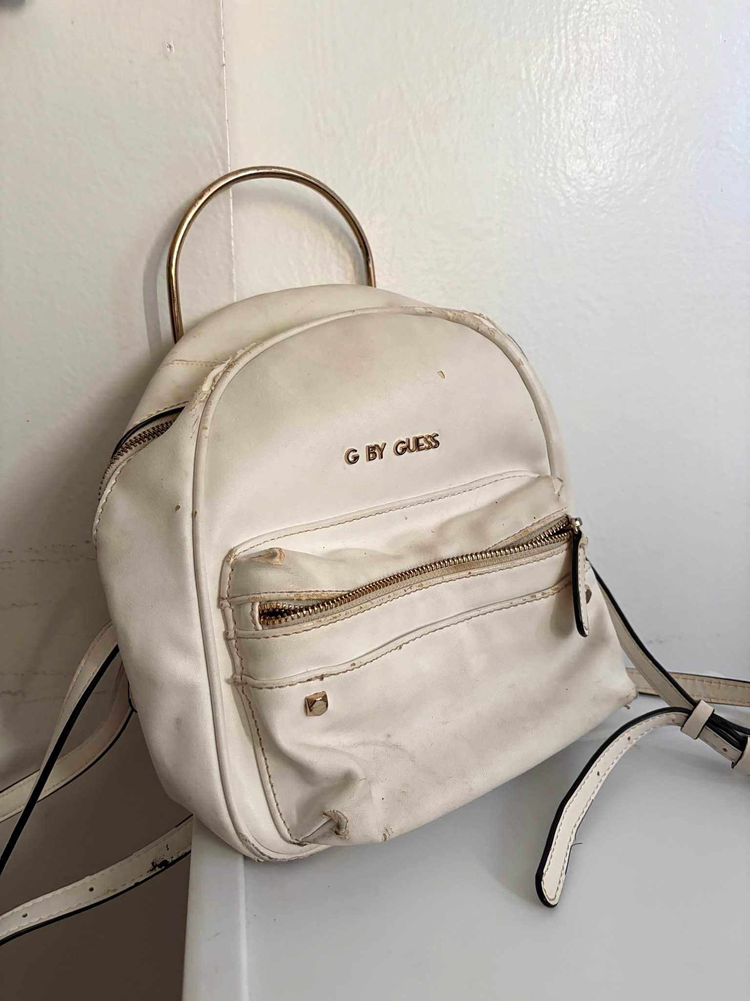 guess white mini backpack Cream Logo Guess MINI BACKPACK UNISEX -