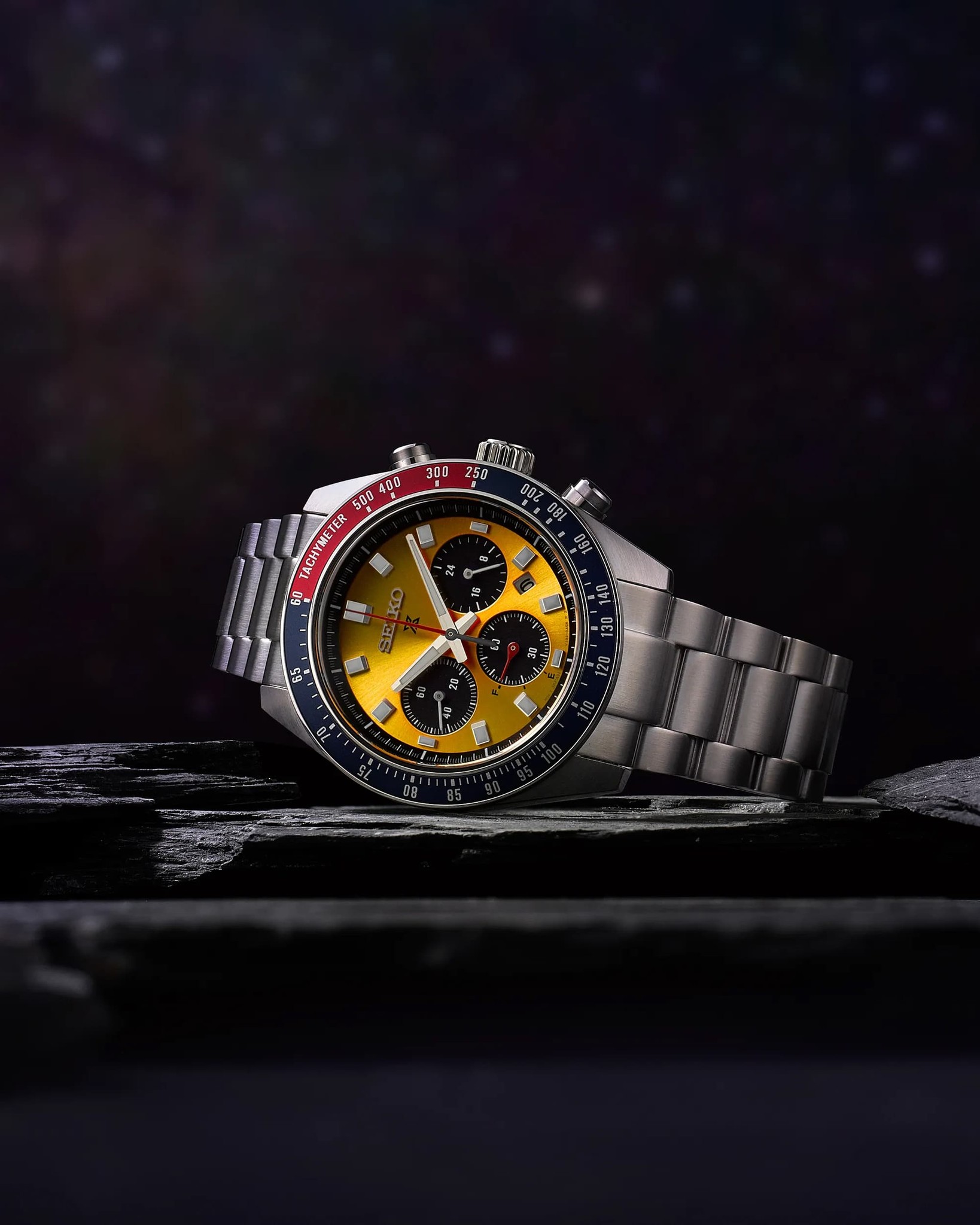 セイコー　スピードタイマー　オレンジ秒針　14SM06AV　6139-6005 Seiko Speedtimer 6139 series solar-powered chronograph watch