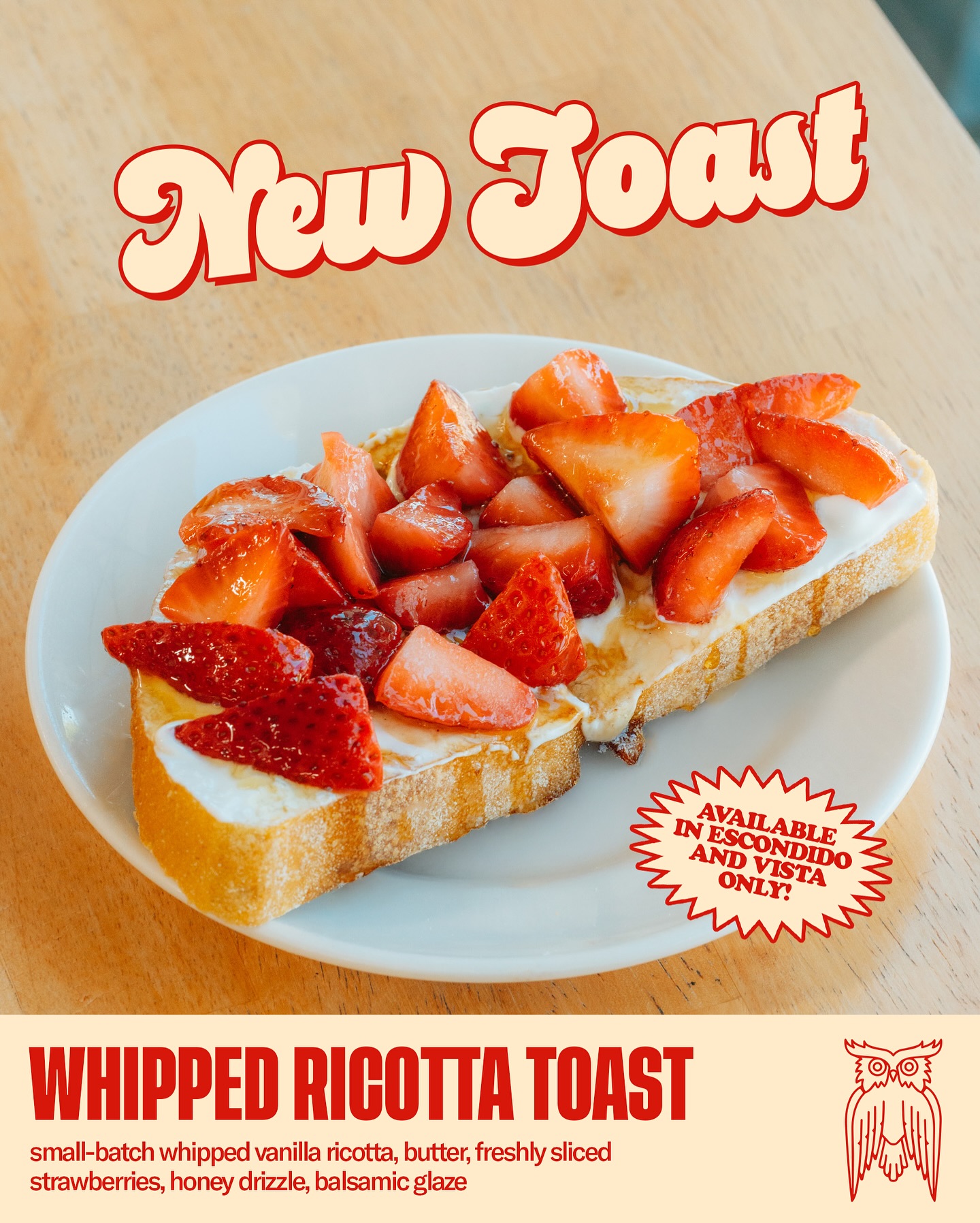 James Coffee Co - 🍞 NEW TOAST ALERT 🍞 🍓 WHIPPED RICOTTA... | Facebook