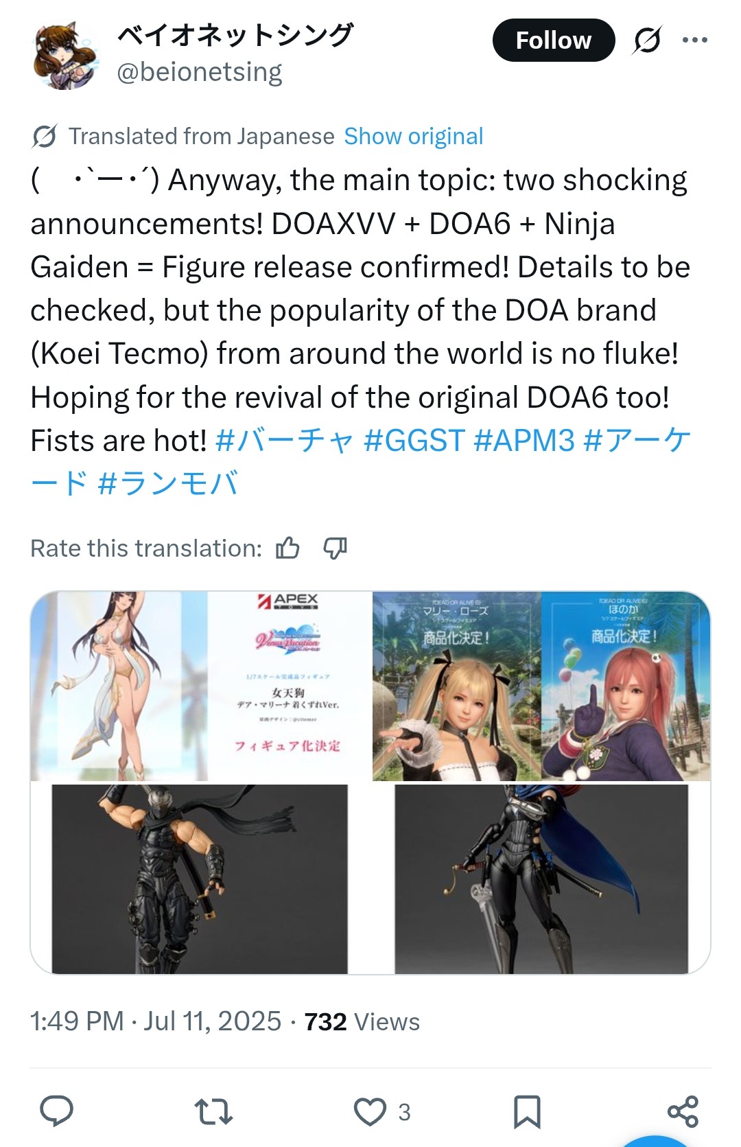 Dead or Alive Core... - Dead or Alive Core Values Posting