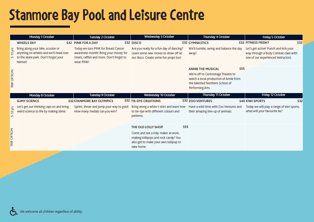 School holidays are... - Stanmore Bay Pool and Leisure Centre | Facebook
