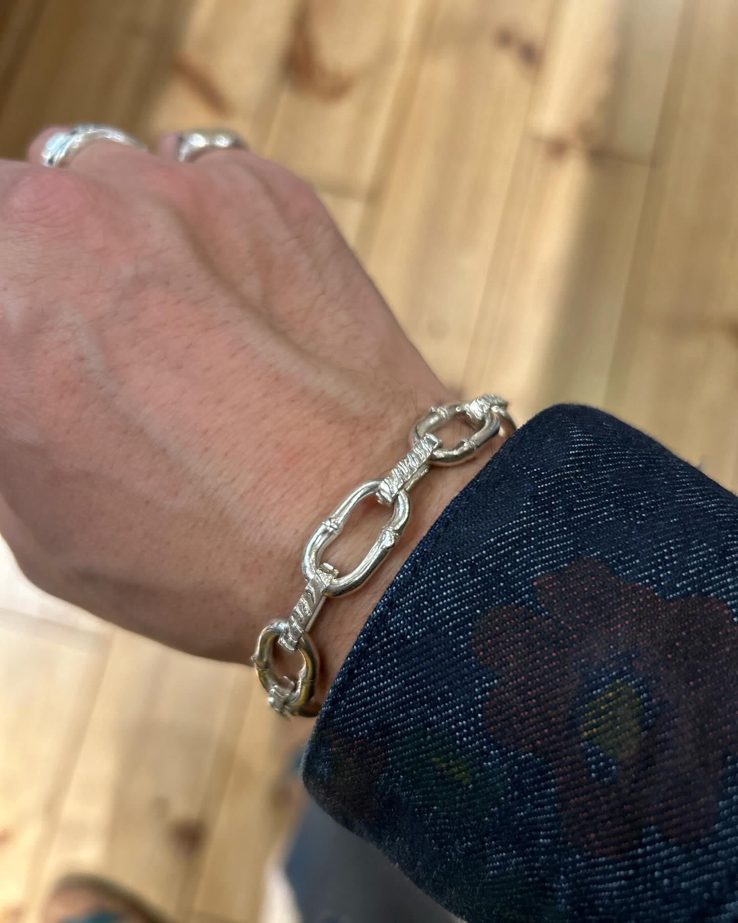 竹虎ブレス&ネックレス??✨ 節のある竹の輪っかと虎柄を刻んだ輪っか 