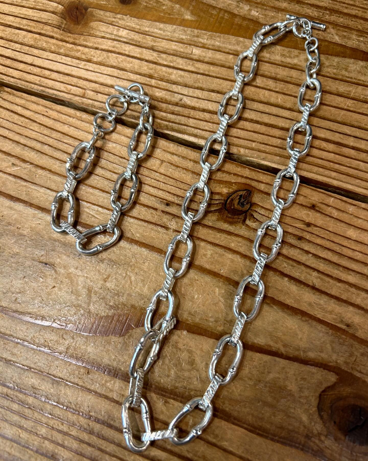 竹虎ブレス&ネックレス??✨ 節のある竹の輪っかと虎柄を刻んだ輪っか 