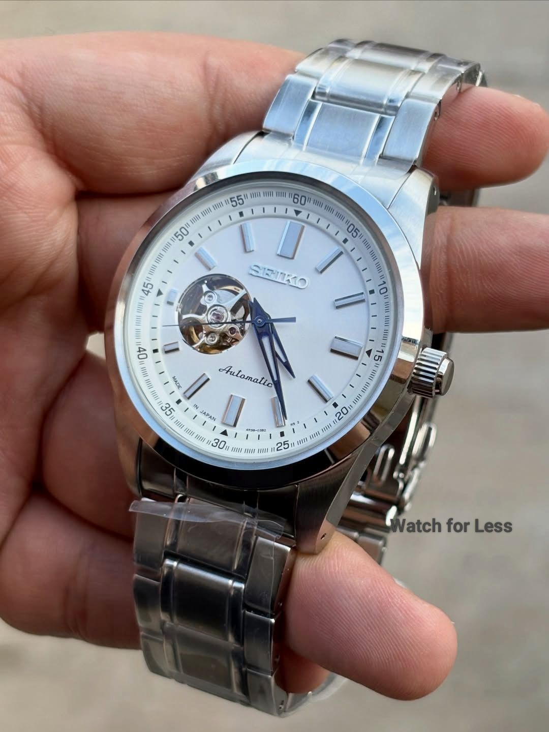 Seiko Automatic Open Heart White Dial SCVE049 (JDM Exclusive) The