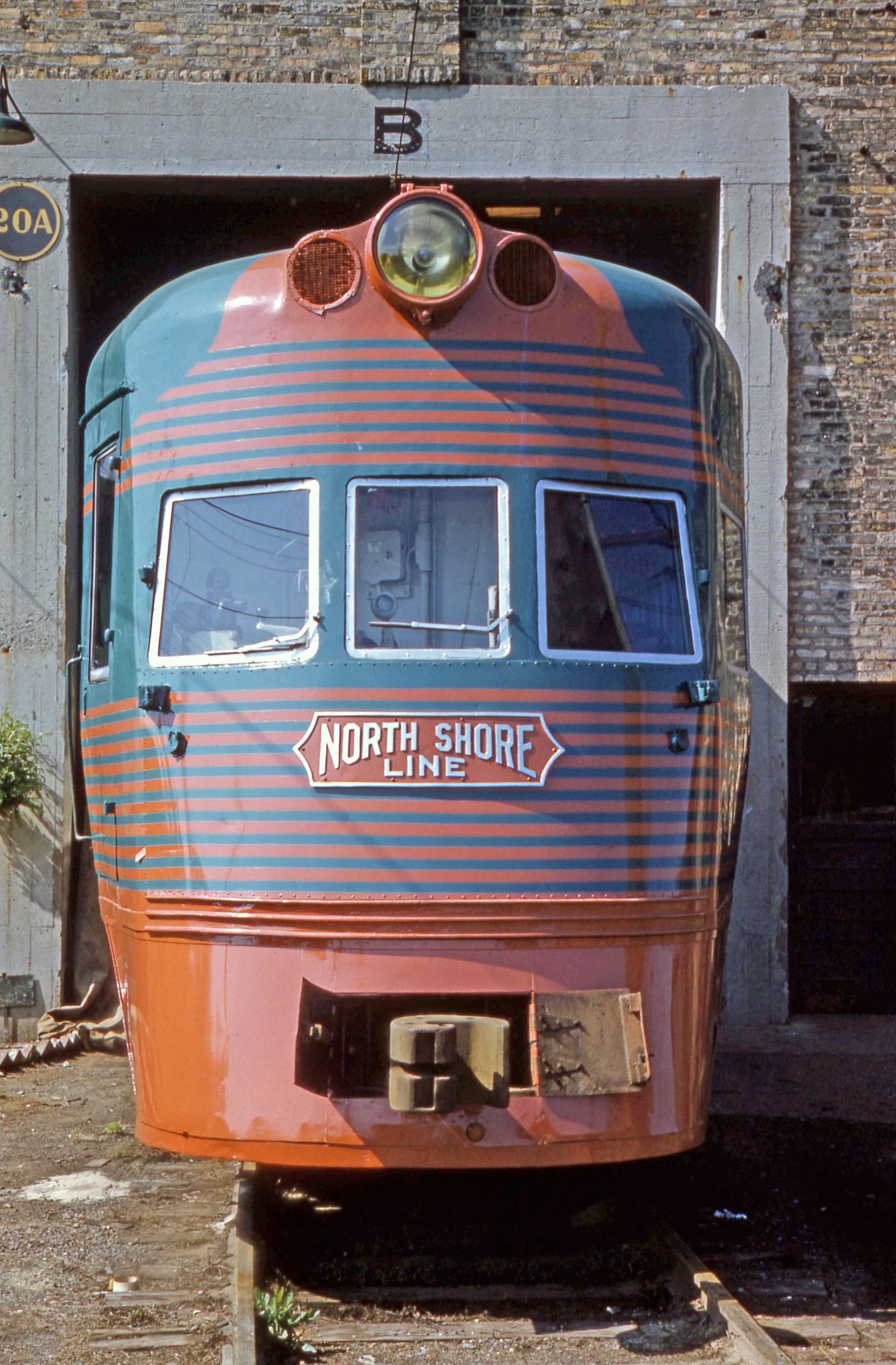 First - Electroliner 803 at Highwood after repainting. May 28, 1960 ...