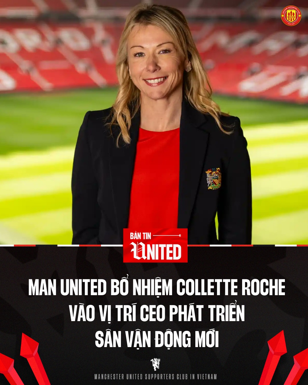 Manchester - Manchester United chính thức bổ nhiệm Collette Roche vào ...