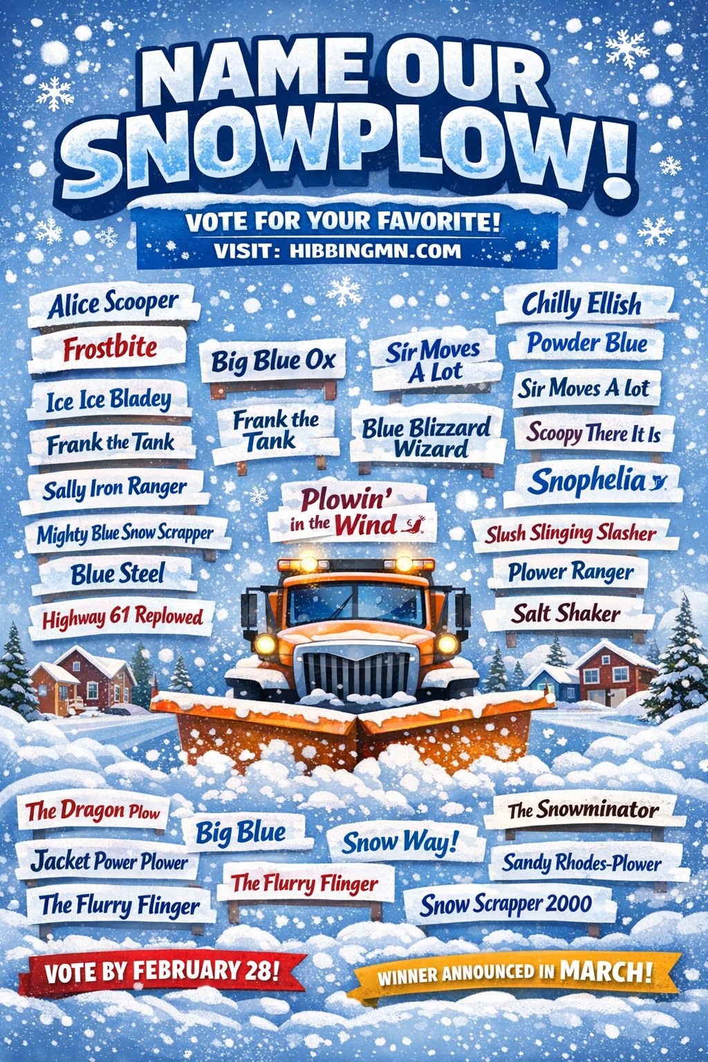 ️🚛 Help Us Name Our New... - City of Hibbing Government | Facebook
