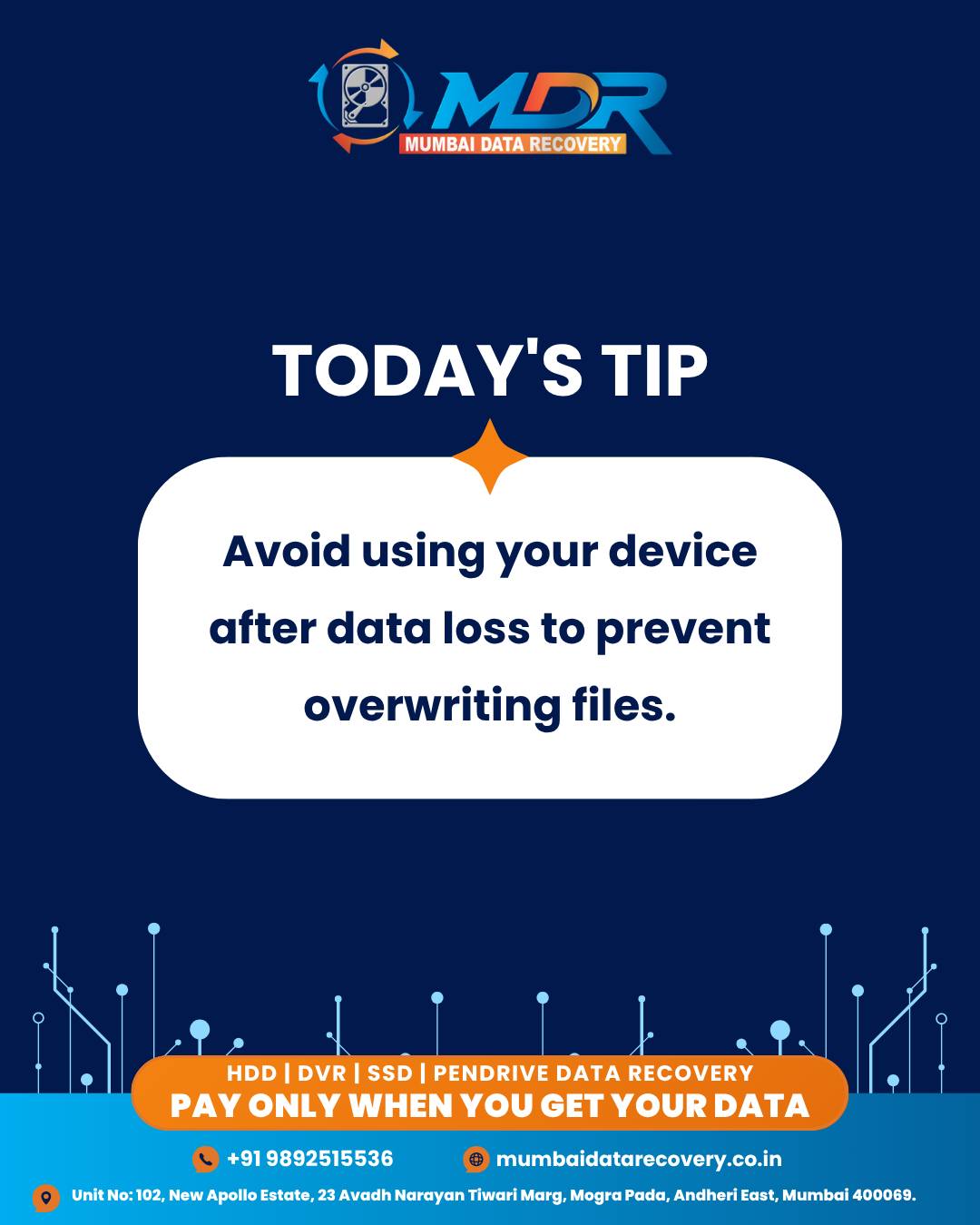 Mumbai - ⚠️ Lost files? Stop using your device immediately. Every new ...