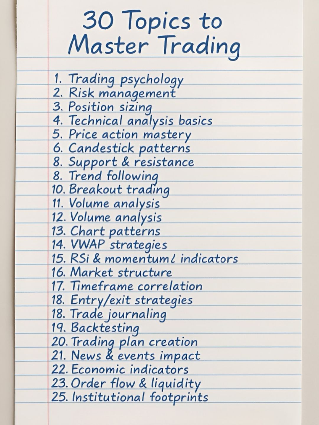 Forex - 30 Topics to Master Trading 🔥 If you want to become a ...