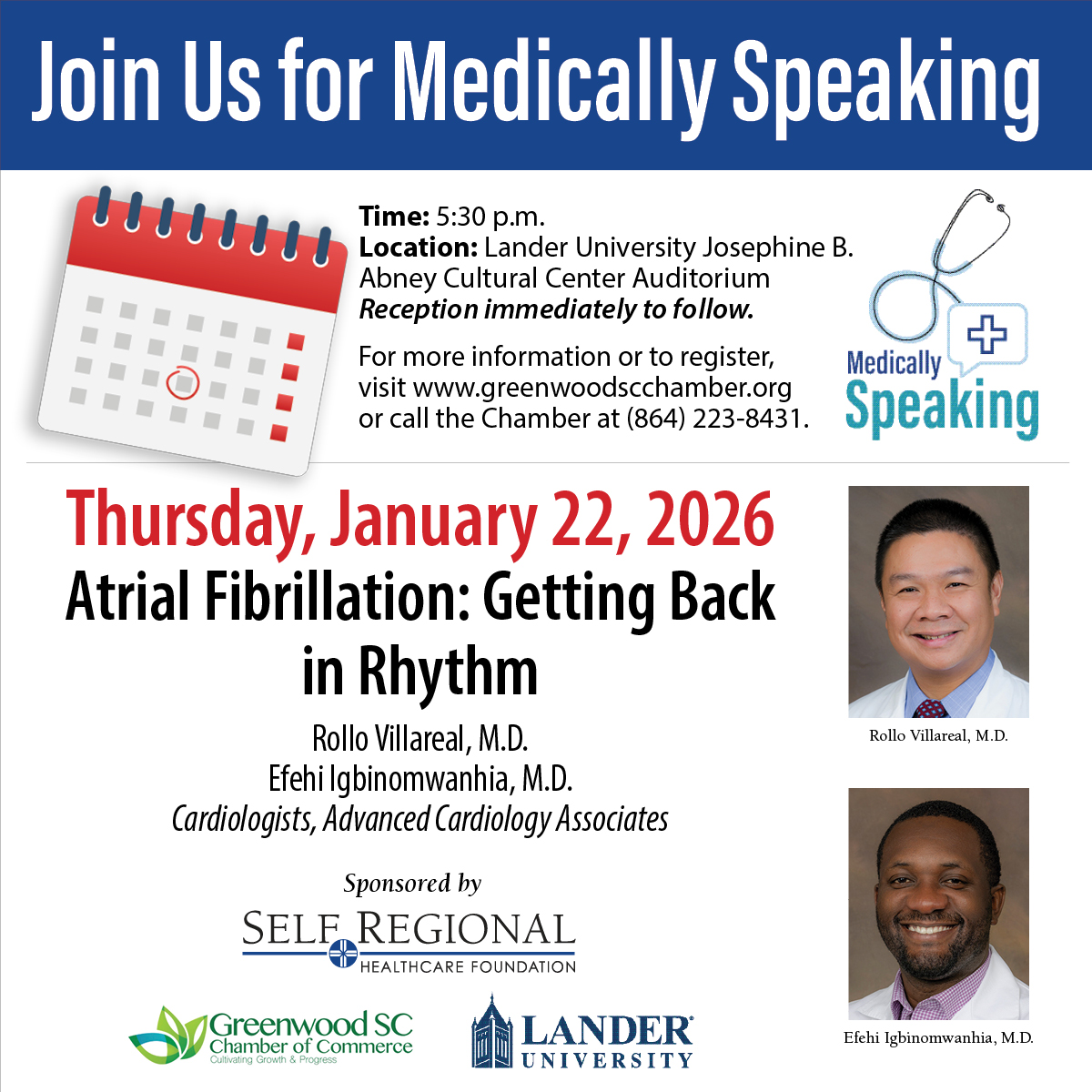 Self - Join us for the next Medically Speaking event on Thursday ...