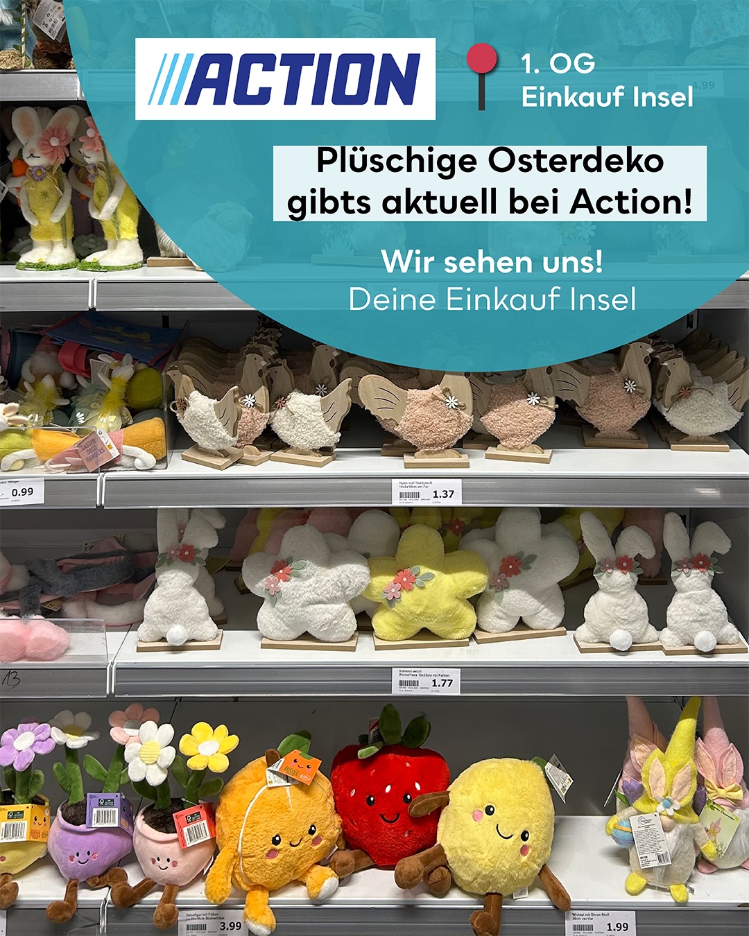 Gerade noch winkt der Weihnachtsmann zum Abschied 👋 , da klopft auch schon der Osterhase an! 🐰 Ready für Ostern? 🐣 Für alle die diese Frage mit JA beantworten: Bei Action im