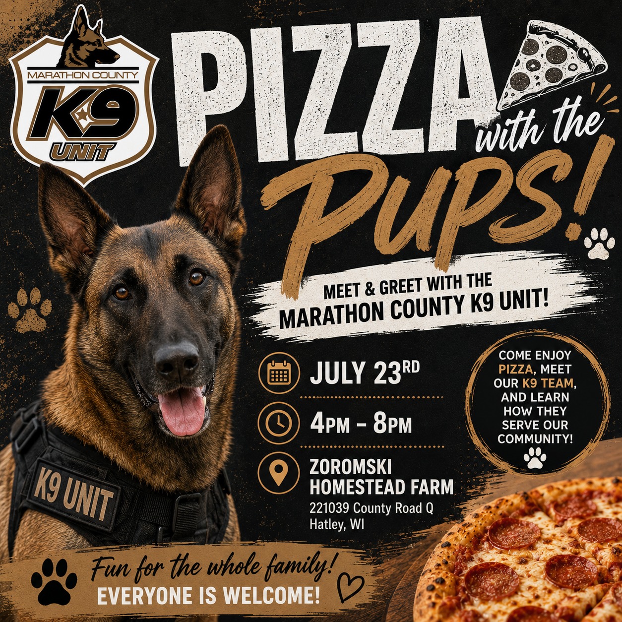 Meet Marathon County K9 Unit at Zoromski Homestead Farm