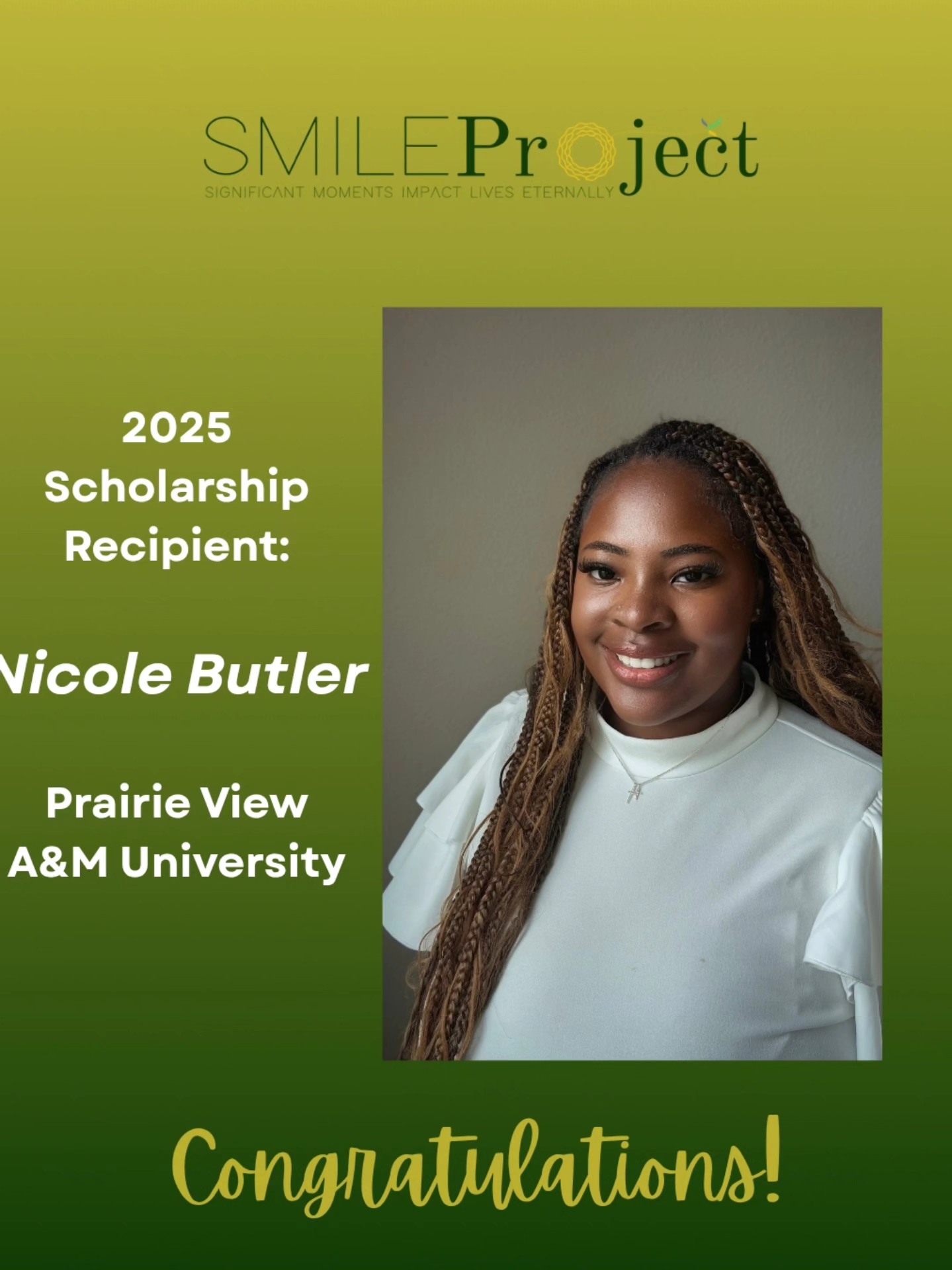 SMILE Project - 🎓 Congratulations to Nicole Butler! We... | Facebook