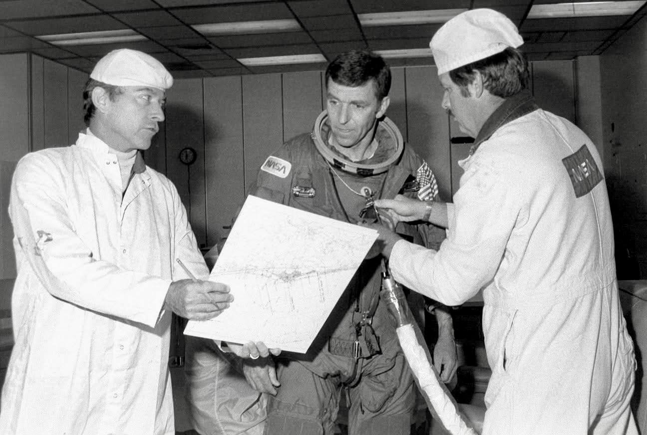 Retro - STS-2 commander Joe Engle with fellow astronaut John Young and ...