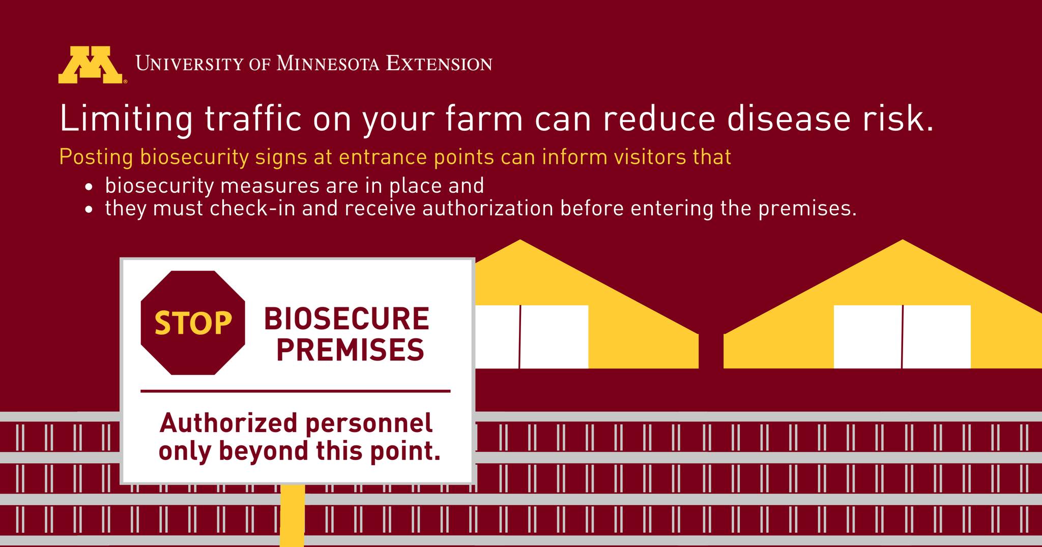 UMN - 🚫🐔 Did you know that biosecurity signs on farms function like “No ...