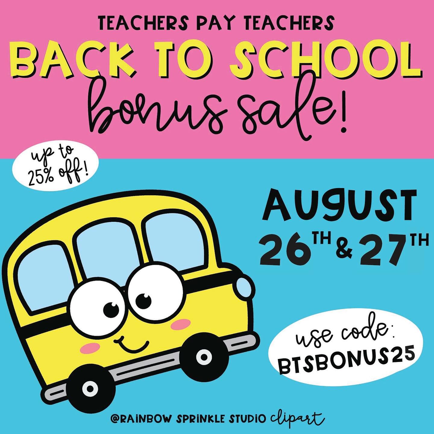 💕🎉 TPT Bonus Sale to celebrate... - Rainbow Sprinkle Studio | Facebook