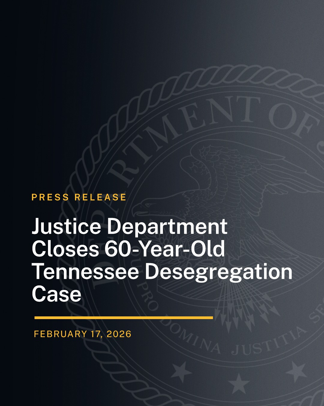 The United - Justice Department Closes 60-Year-Old Tennessee ...