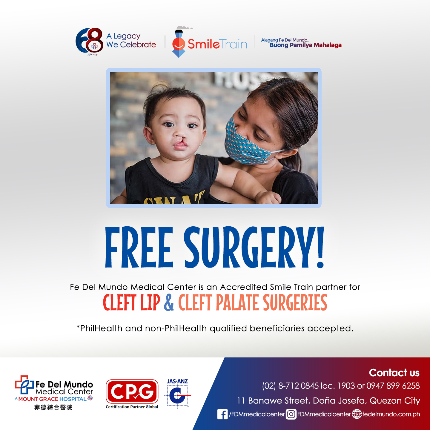 Fe - FREE SURGERY for Cleft Lip & Cleft Palate Through our partnership ...