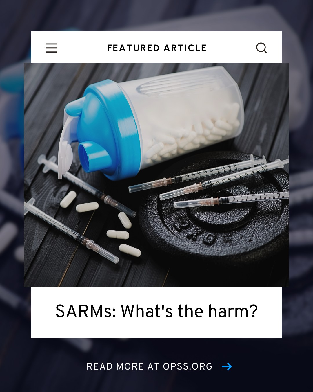 The hype around Selective Androgen Receptor Modulators (SARMs) is everywhere, but what about the harm? OPSS recently updated our article to highlight the adverse health effects linked to these substances. ➡️ Know