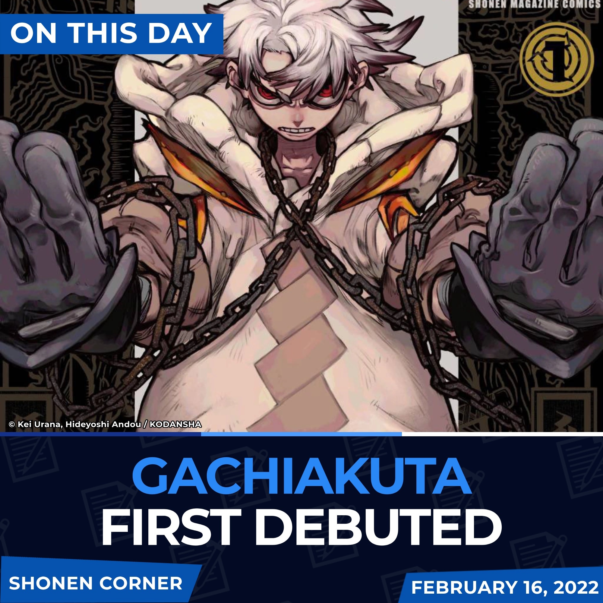 Shonen - ON THIS DAY: 4 years ago, Gachiakuta manga by Kei Urana and ...