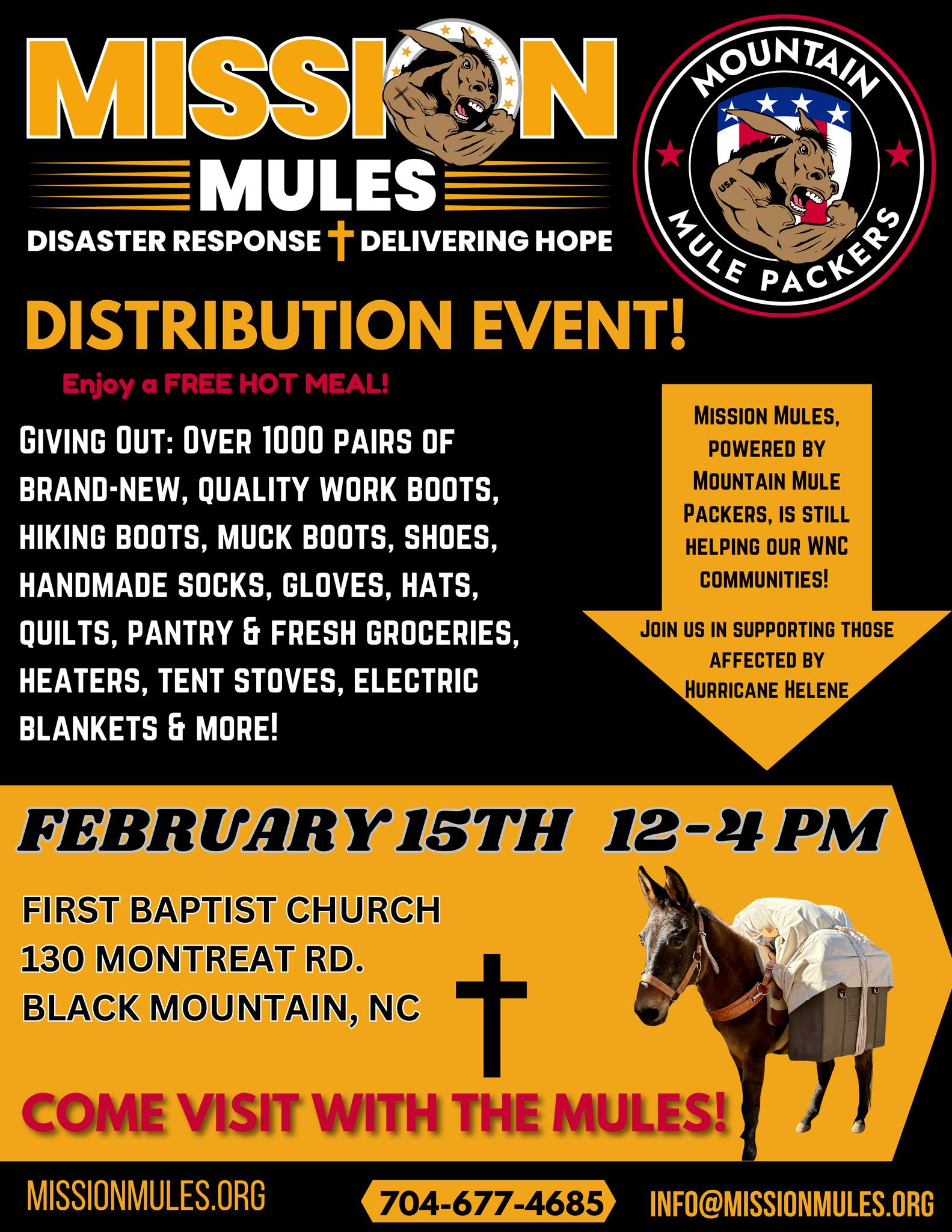Distribution Event in Black Mountain, NC