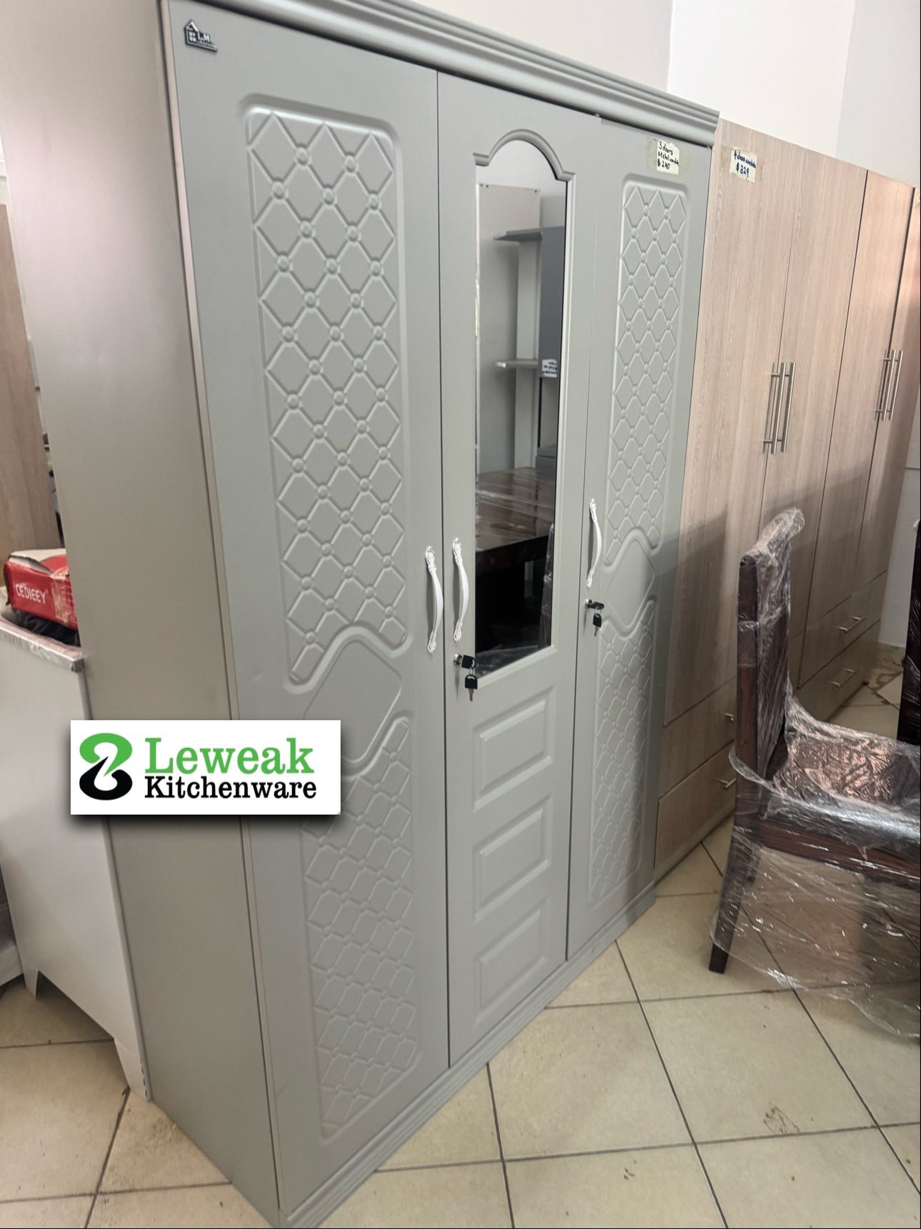 Leweak - 3door Metal Wardrobe $229.99 free delivery available on ...