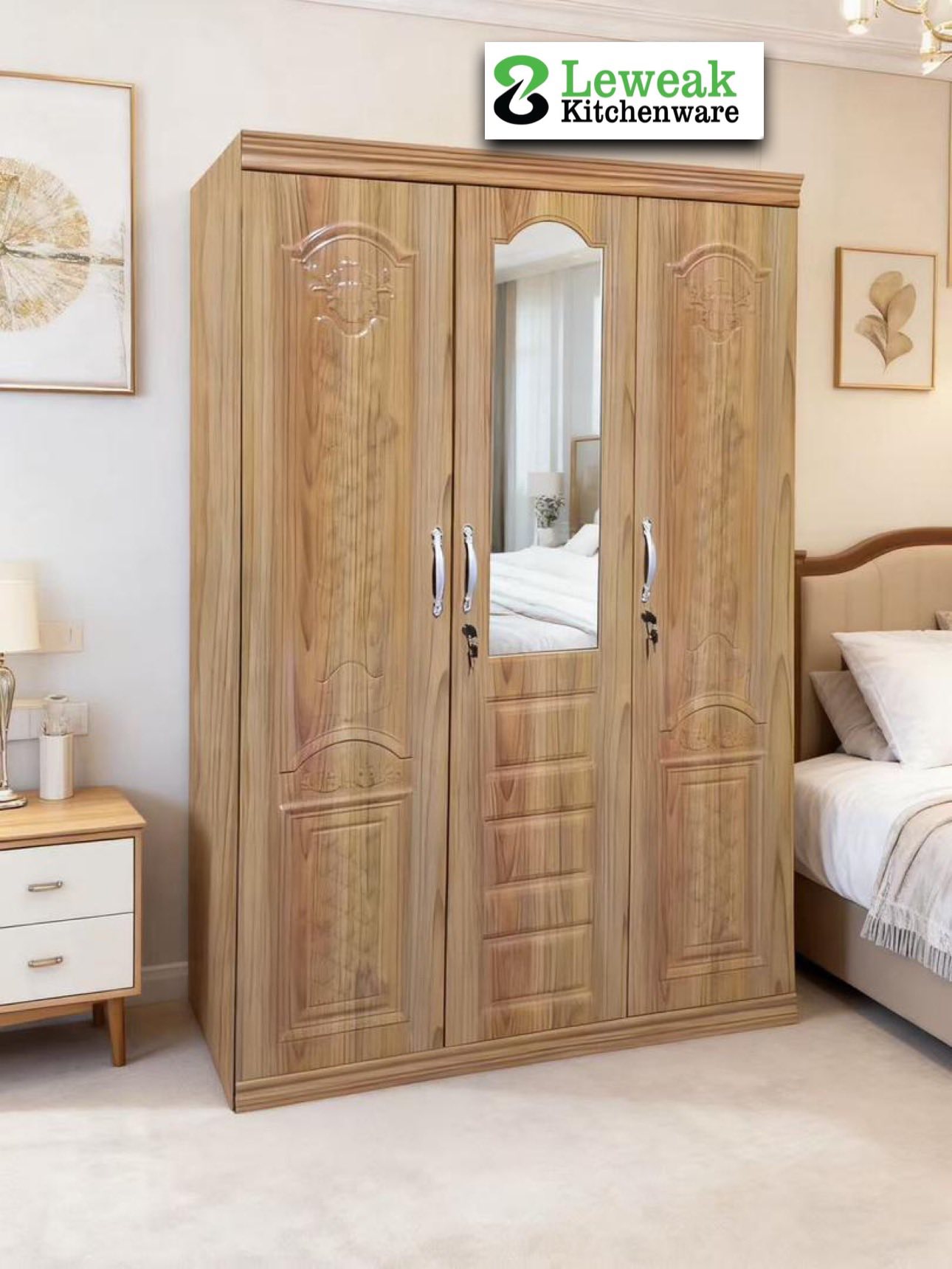 Leweak - 3door Metal Wardrobe $229.99 free delivery available on ...