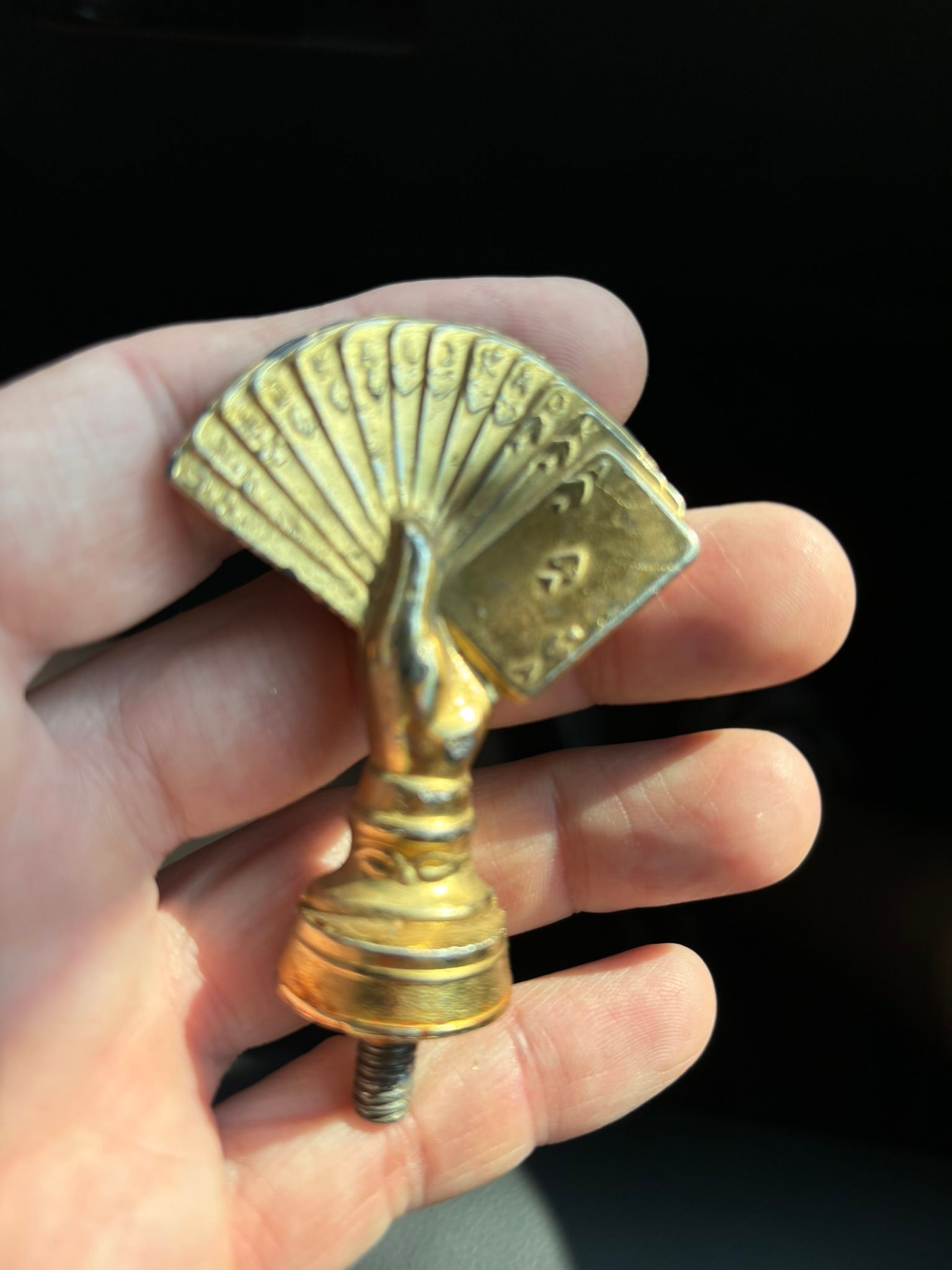 Vintage trophy pieces make great fender ornaments on vintage