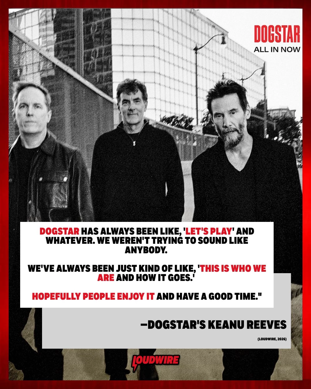 Signed Dogstar album All In Now (2026) received from website