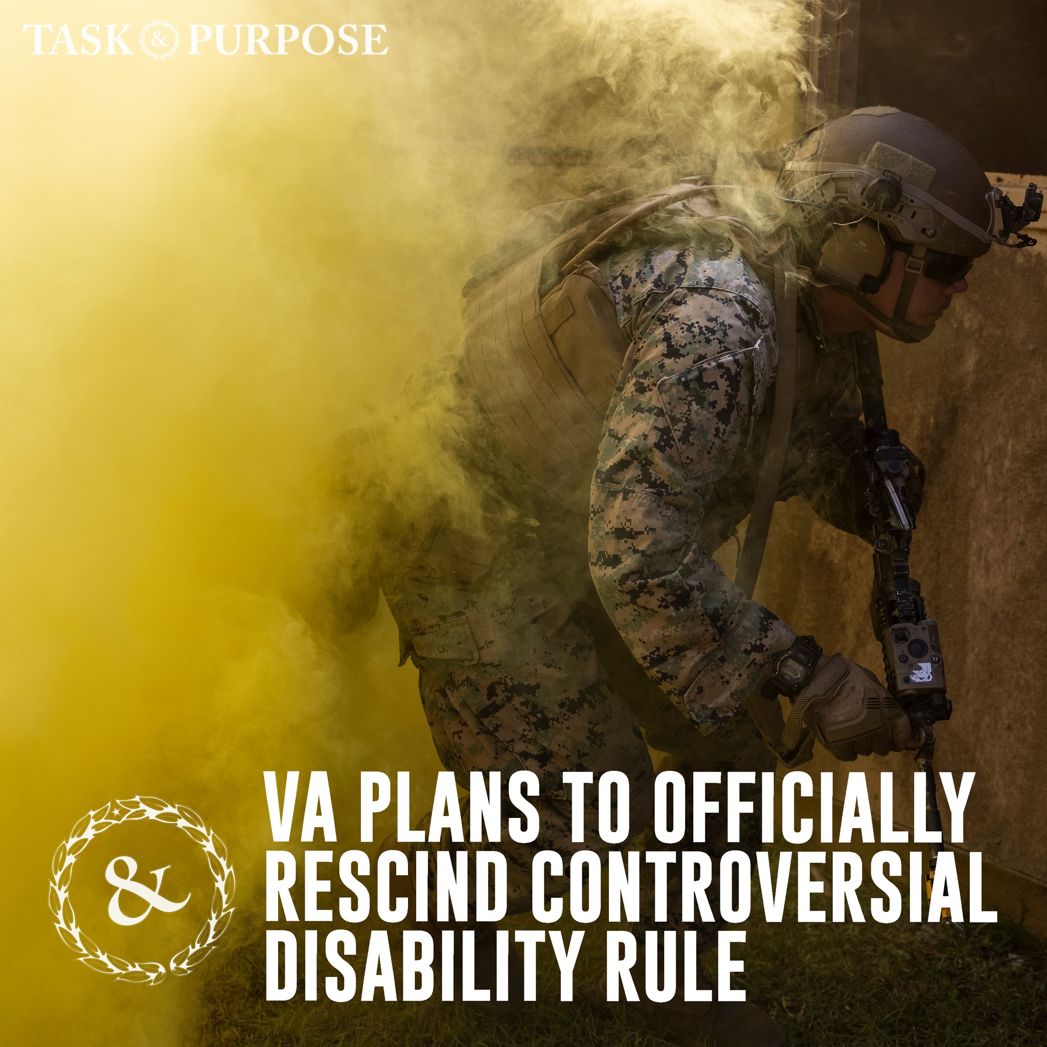 Task - The Department of Veterans Affairs is formally rescinding a rule ...