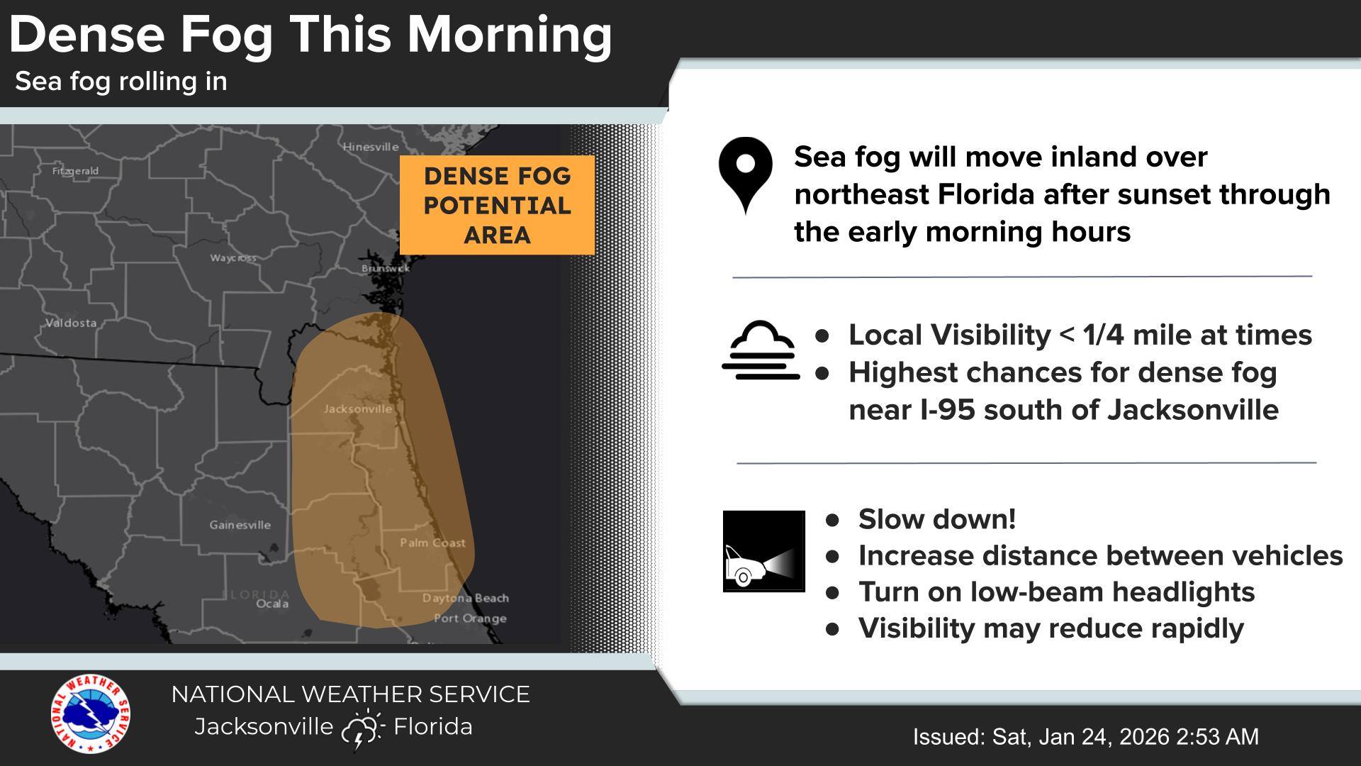 US - 🌫 Locally dense fog will be possible across much of our area ...