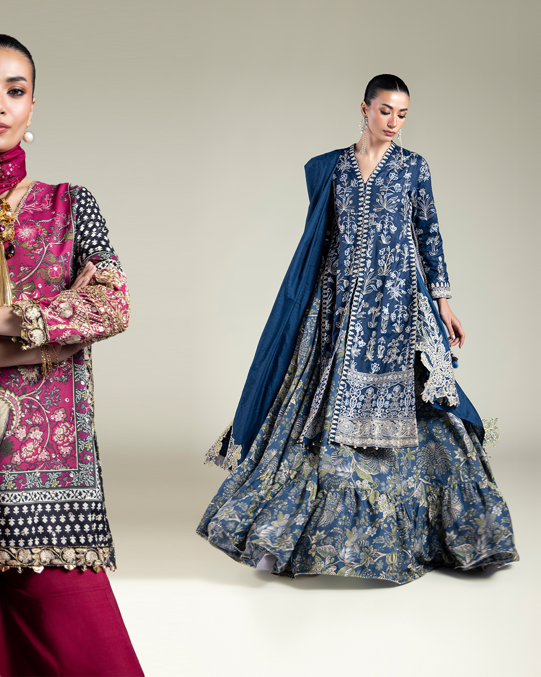 Elevated Eid formals from Khaadi Khaas, enriched with radiant details to leave a lasting impression. (Khaadi, Ready To Wear, Eid, Khaas)