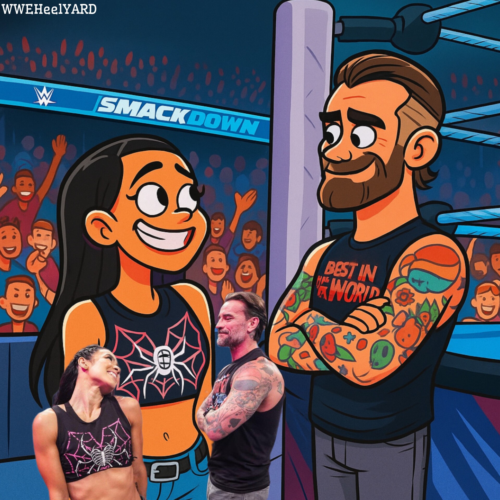 WWE - The way AJ Lee looks at CM Punk 🥹😭 … that’s the kind of love I ...