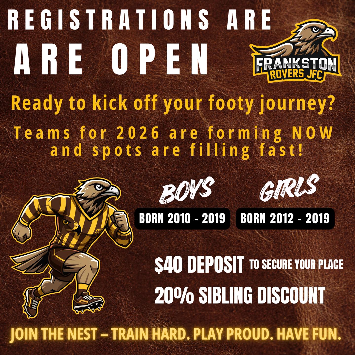 Frankston - Footy families - 2026 is coming fast! You can register now ...