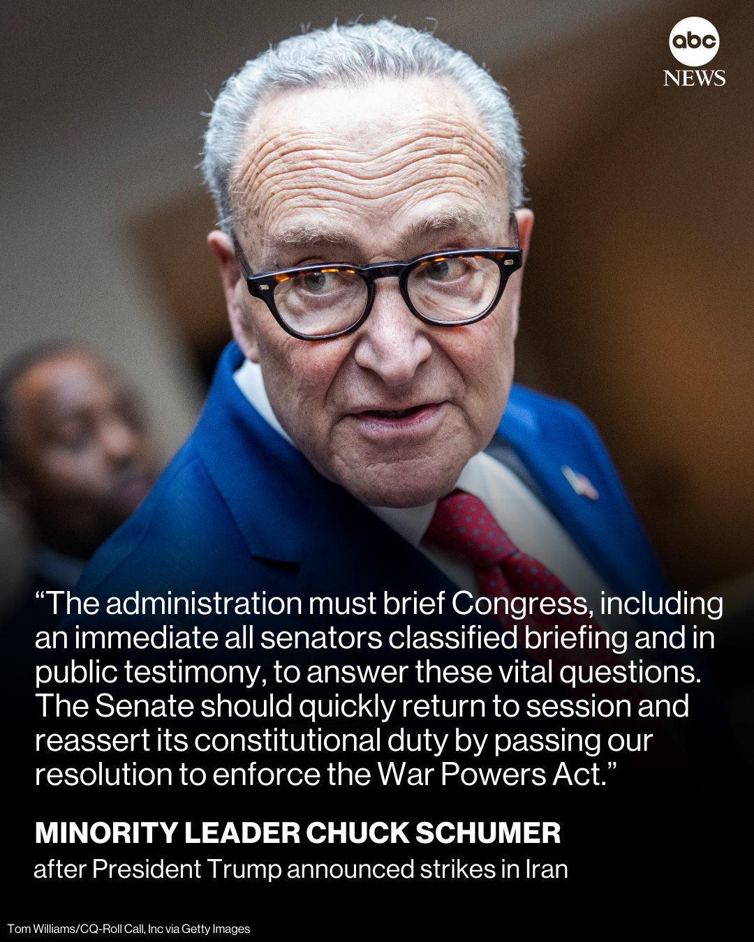 ABC News - Senate Minority Leader Chuck Schumer posted a... | Facebook