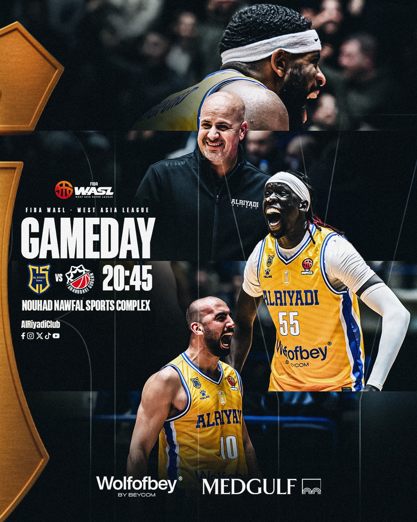 Al Riyadi Club - GAME DAY ⛹️ !!! 🏀 Al Riyadi v/s Gorgan 🏆... | Facebook