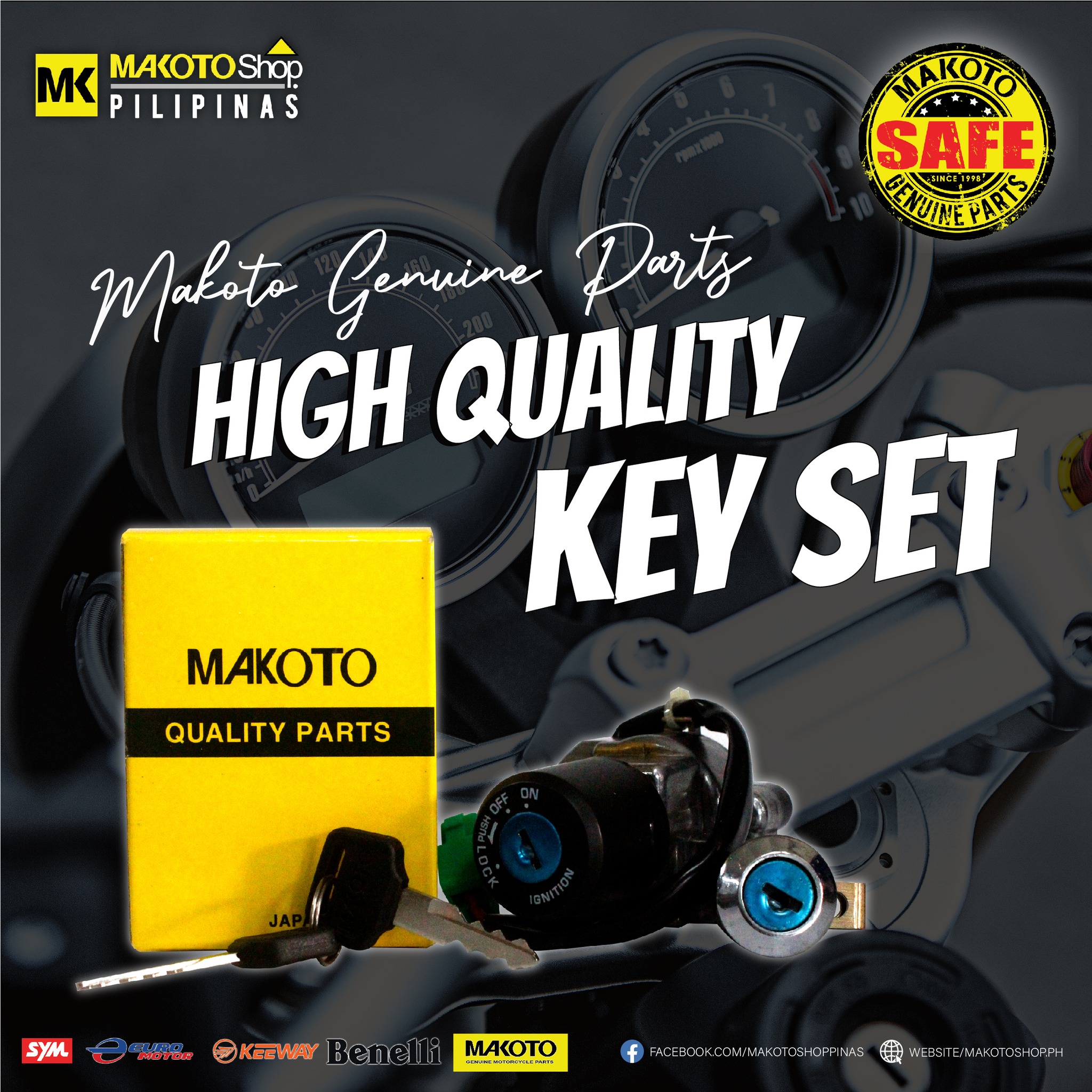 MAKOTO BRAKE SHOE OEM QUALITY MOTORCYCLE PARTS .HIGH QUALITY